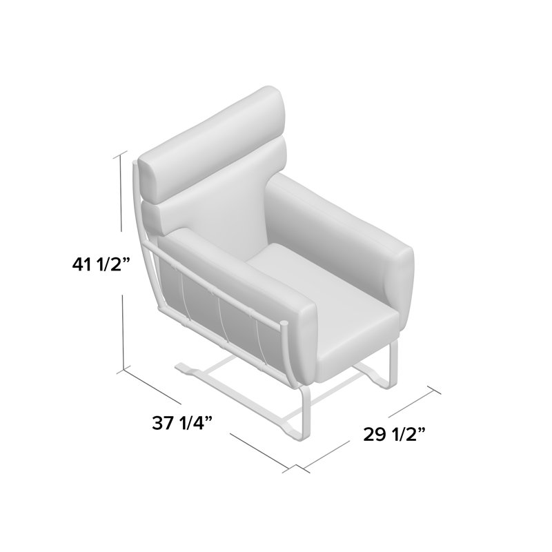 Méridienne à ressorts en aluminium Majorca - Gris ardoise, Welt, Ciel de papier
