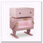 Table de chevet large rose en forme de robot avec DEL et tiroir pivotant-839545519