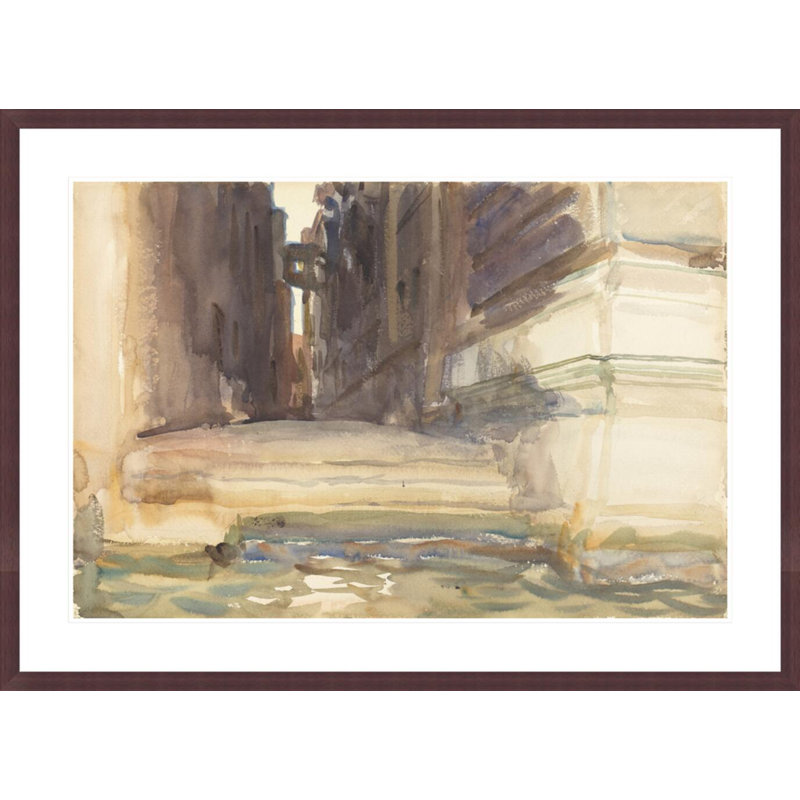 La calle della Rosa avec le Monte di Pietà de Venise par John Singer Sargent, impression giclée encadrée