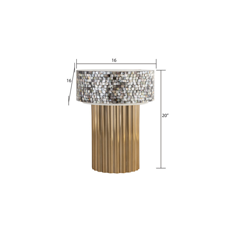 Tashya Mother of Pearl End Table