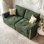 Canapé-lit modulaire 2 pièces avec siège de rangement, canapé modulaire en chenille de luxe avec pieds dorés et détails