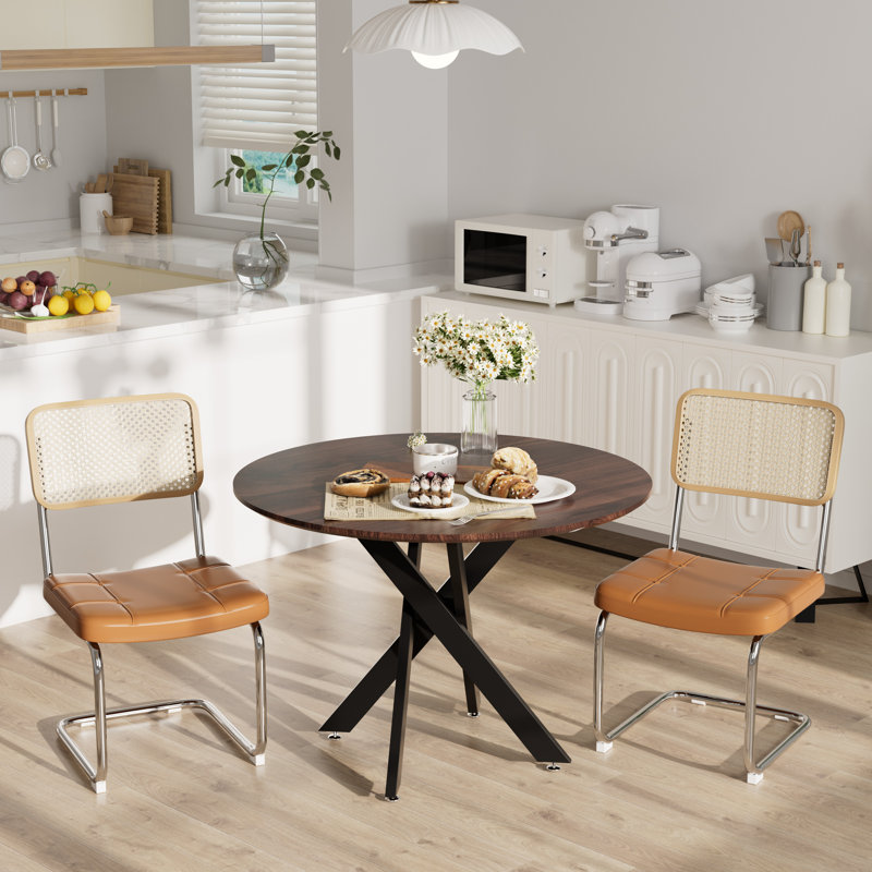 Ensemble de salle à manger 3 pièces, H 30 po x L 36 po x l 36 po, Brown, Brun