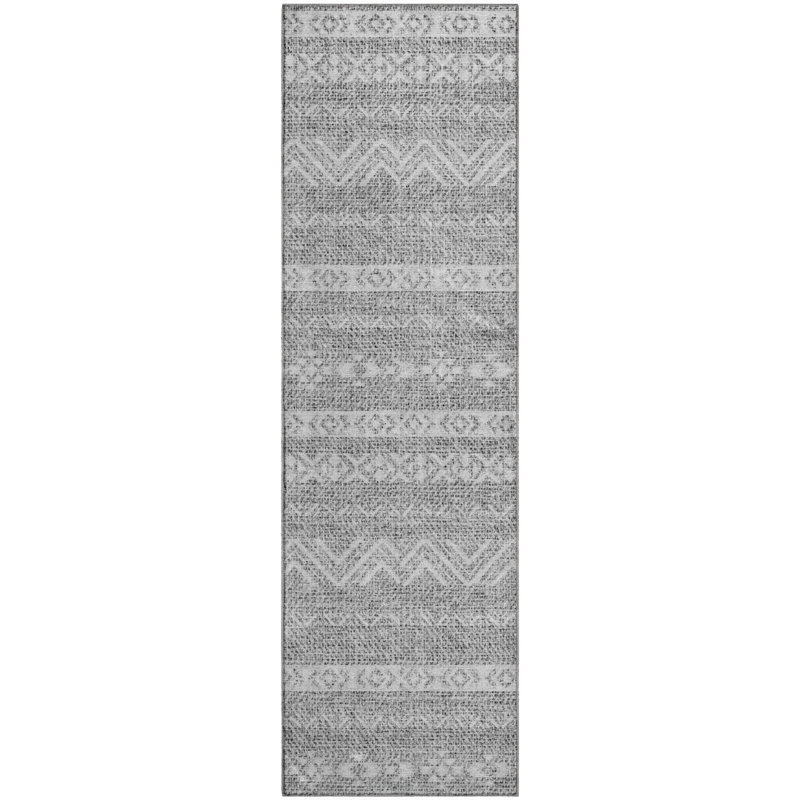 Premium Machine Washable Prisco Gray Rug, Runner 2'3" x 7'6"