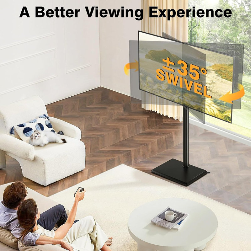 Meuble télé de plancher avec support pour la plupart des téléviseurs plats / incurvés de 32 à 60 po.