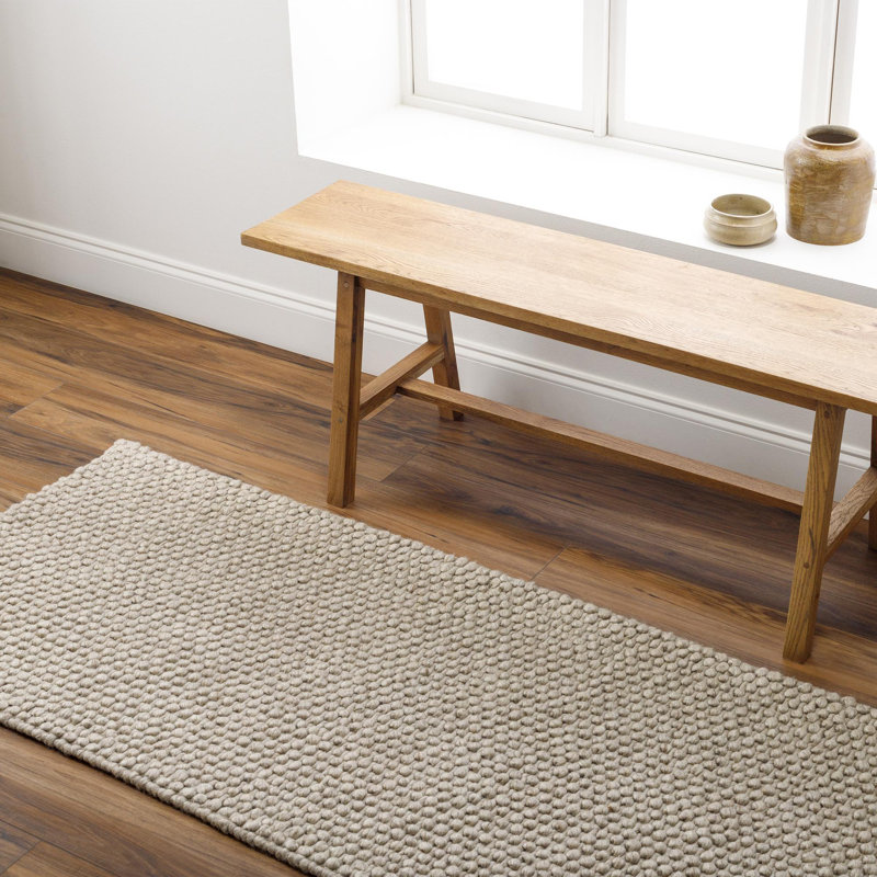 Hero Handwoven Flatweave Ivory Area Rug, Runner 2'6" x 8'