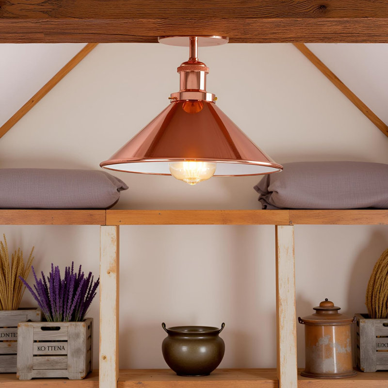Semi Flush Mount, Rose gold