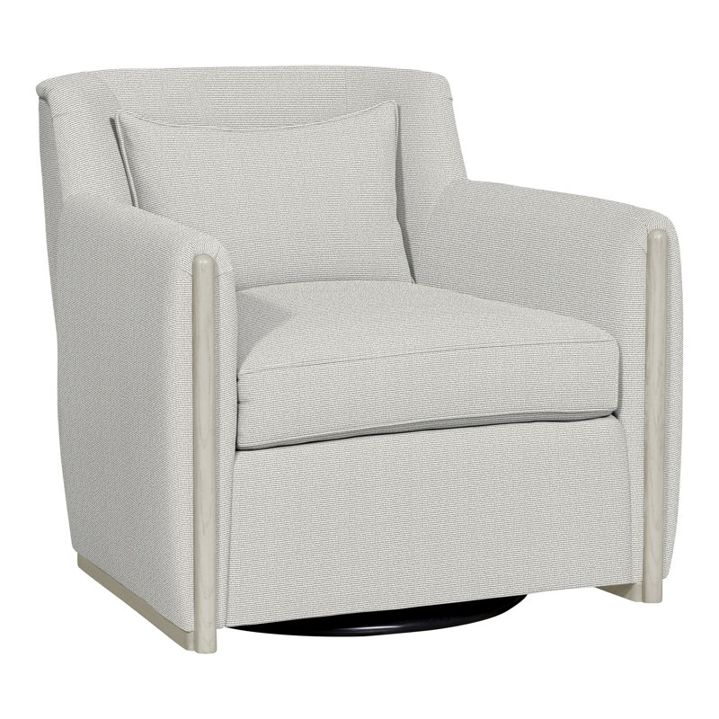 Thom Filicia Home Swivel Armchair, Callaloo Cotton Polyester Blend, Wrenn