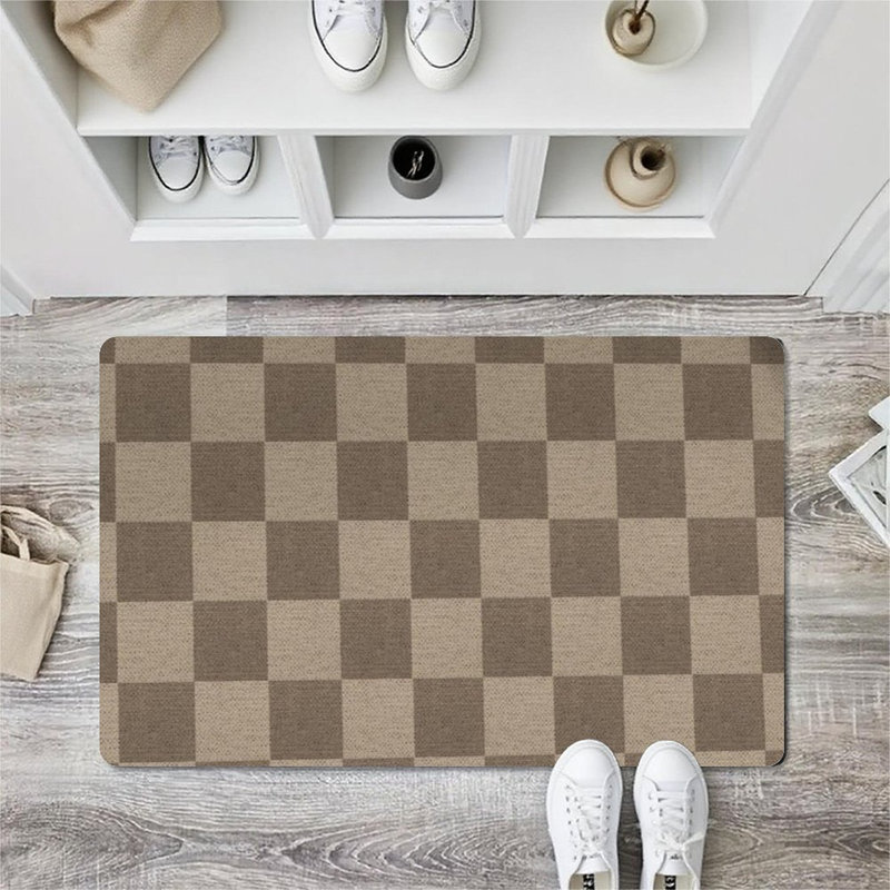 Tapis moderne 36 po x 24 po avec passe-partout neutre et minimaliste