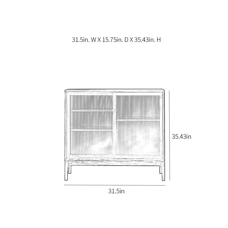 Simplicity Sideboard Cabinet With Glass Doors