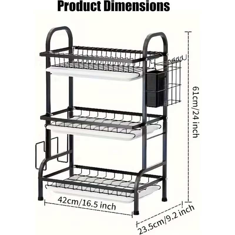 3-Tier Dish Drainer Rack