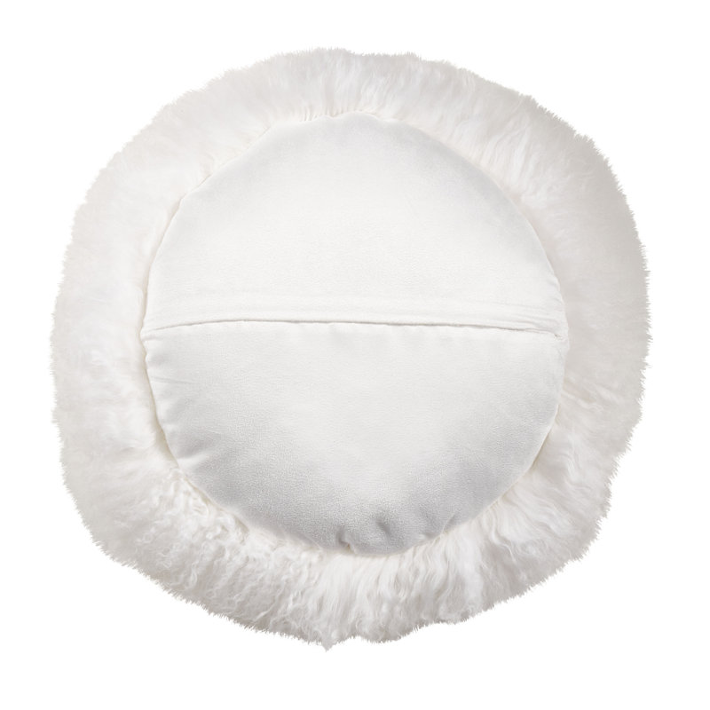 Coussin Mongolian, Ivoire, H 16 po x l 16 po