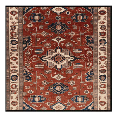 Machine Washable Persian Brown Area Rug