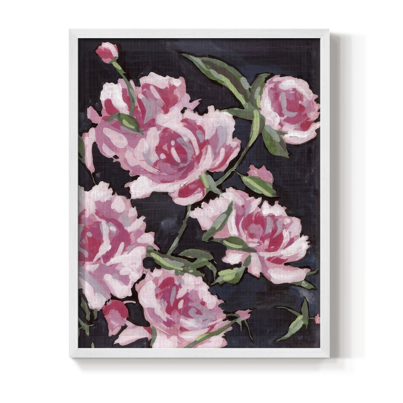 Meer Rosa I, reproduction encadrée - bois massif, H 15 po x l 12 po, Blanc