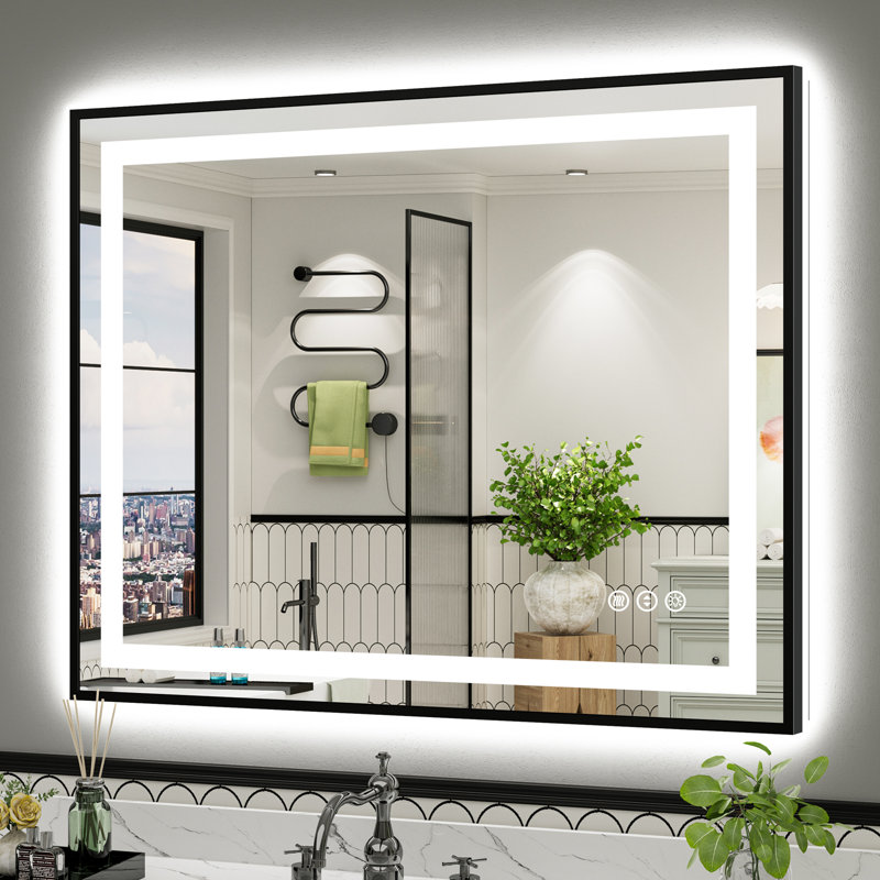 Miroir de salle de bain Matte, Rectangulaire, 44 po x 36 po
