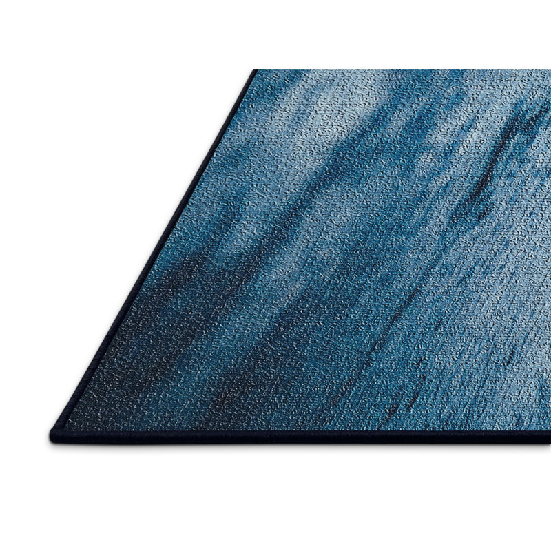 Tapis bleu de la magnifique surface de l’eau 14 po, Rectangle 5 pi x 7 pi