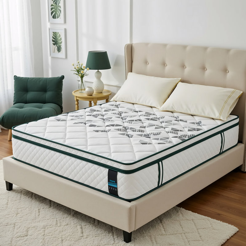 12"/14" Detachable 2-In-1 Gel Hybrid Mattress Pocket Spring For Motion Isolation,Medium Feel, Free Choice Of Hardness With Oeko-TEX & Certipur-US Certified,USA Made