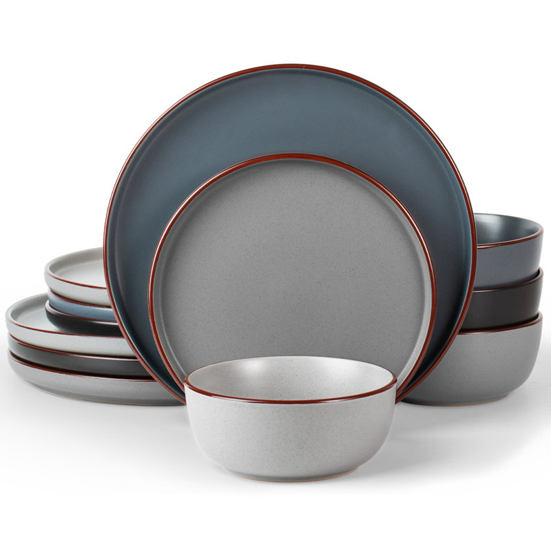 Bevery Piece Stoneware Dinnerware Set - Service for 4, Multicolour