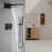 3-Function Digital Display Thermostatic Shower System With Waterfall & Rainfall Showerhead, Hand Shower