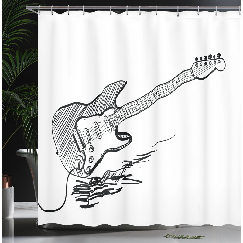Shower Curtain with Hooks Included, 70"H x 69"W