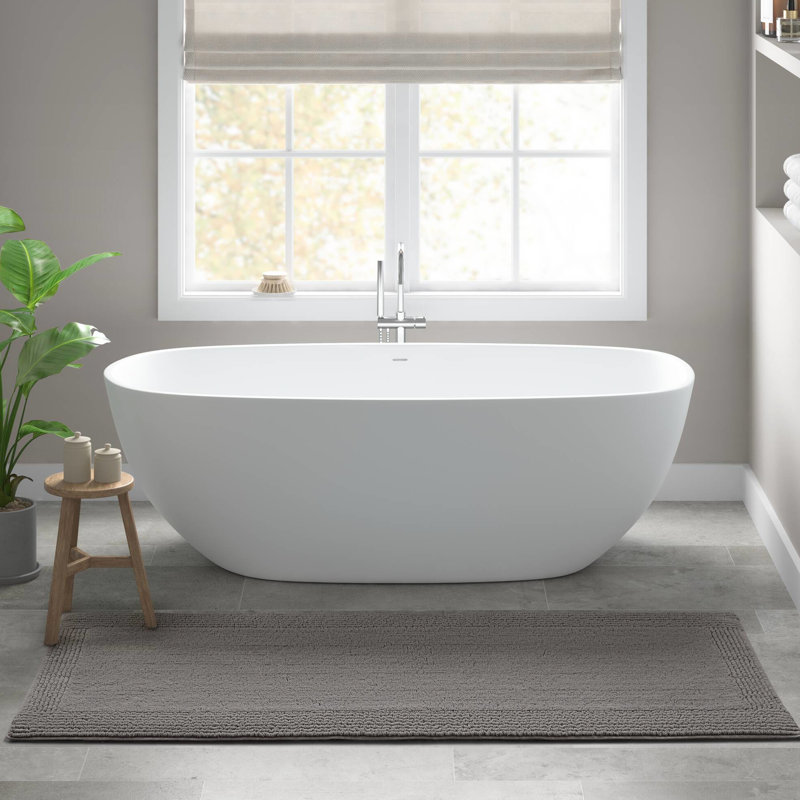 Tapis de bain réversible 100% coton 3000 g / m² 1 pièce 20 x 30 po - Épais, antidérapant, conception supérieure, lavable à la machine, velours moyen 0,5