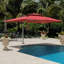 Parasol rectangulaire 10 pi x 12 pi Manhattan avec comptoir et base au sol, rouge Manhattan-1450905730