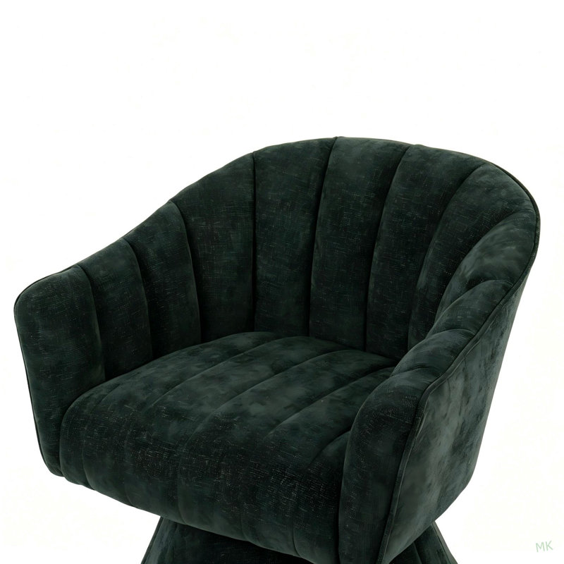 Fauteuil d'appoint pivotant à 360 degrés, fauteuil demi-tonneau capitonné Modern