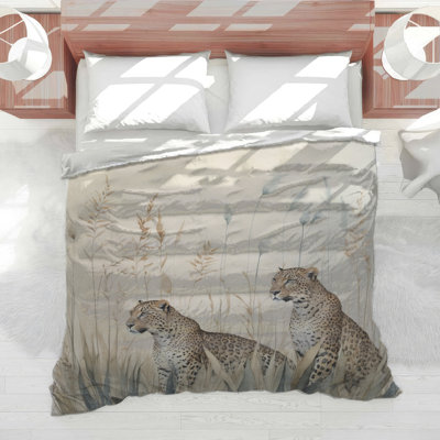 Cheetahs In Tall Grass Comforter