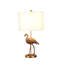 Lampe de table 26 po en résine flamant doré mat