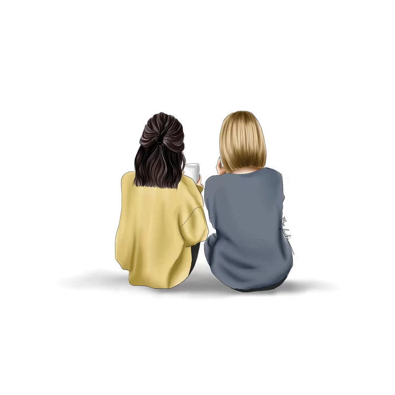 «Mom And I» par Elza Fouche - Giclée sur toile tendue avec châssis, H 40 po x l 60 po x 1,5 po