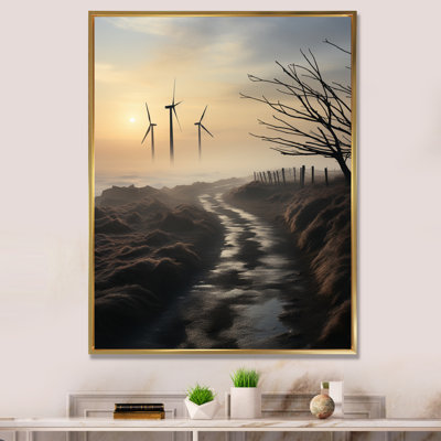 Wind Turbines Twilight sur toile