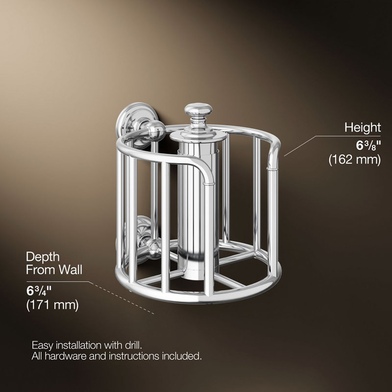 Artifacts® Toilet Tissue Carriage, Polished Chrome