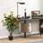 102cm Faux Flowering Tree in Cement Pot
