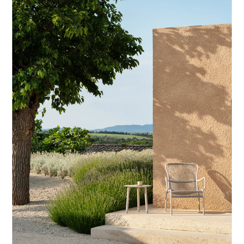 Lilo Outdoor Round Side Table, Dune White