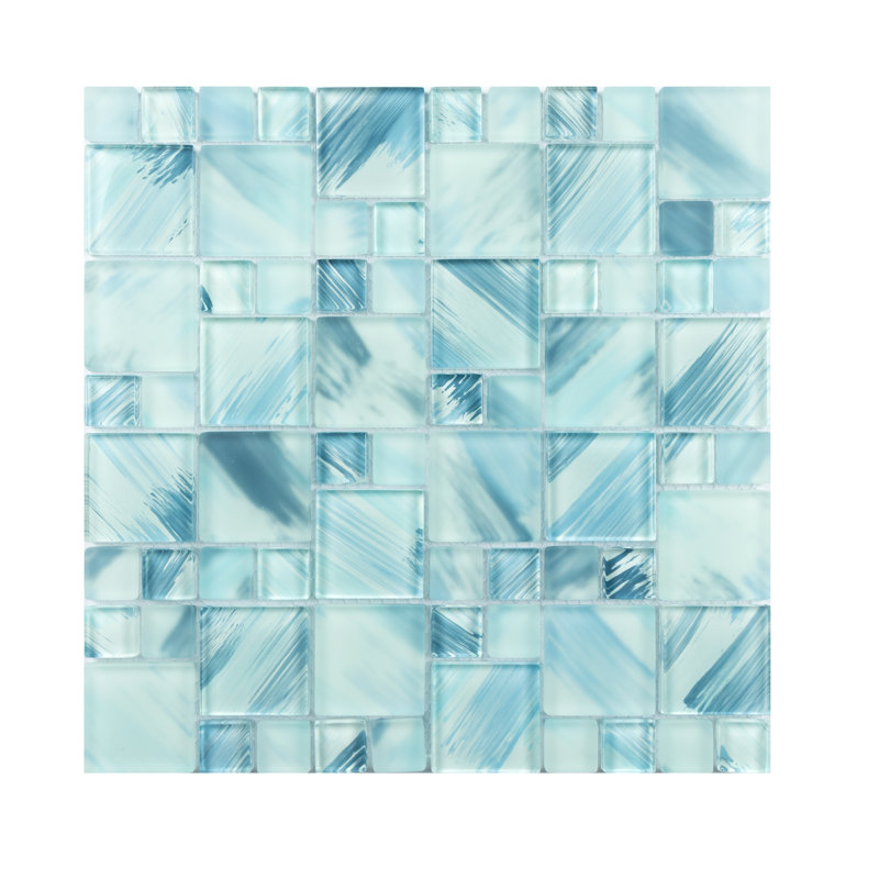 Carreau de mosaïque en verre piscine, Bleu atlantique