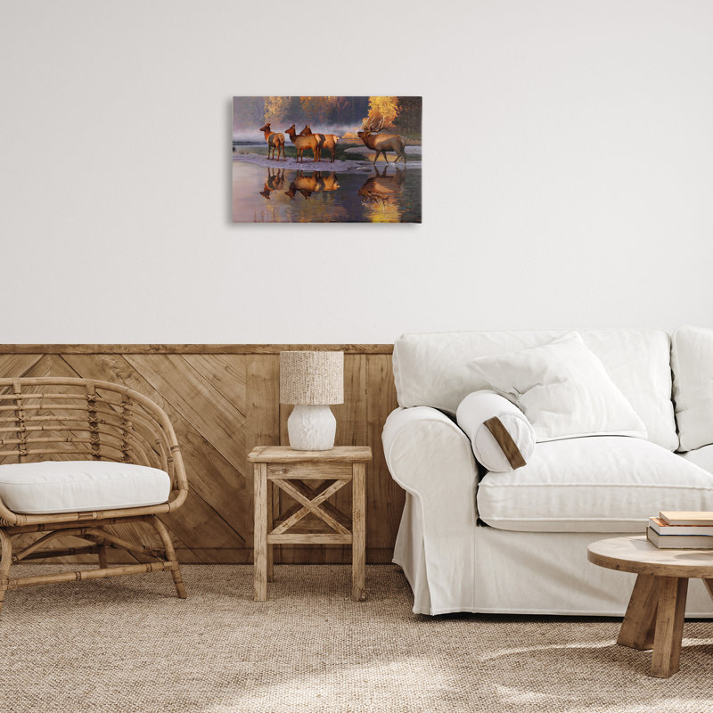 Art mural sur toile "Distant Défi" par Rod Lawrence, H 16 po x l 24 po