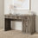 Bureau de direction 54 "avec détails cannelés et station de charge - Bureau d'ordinateur en bois avec tiroirs classeurs
