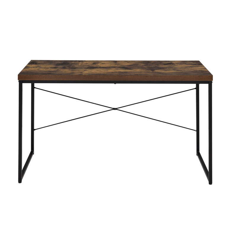 Bureau en chêne patiné avec pattes noires