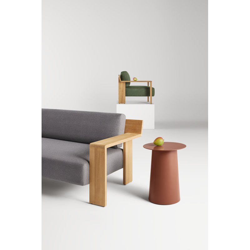Circula End Table, Putty, 12" H x 15" W x 15" D