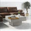 Table basse en fibre de béton gris vieilli avec rangement pour le salon, durable et amp; Durable
