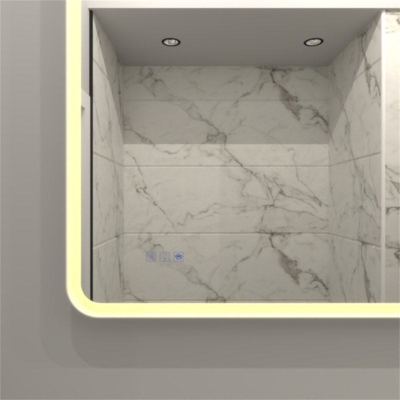 BATHROOM LED MIRROR, 48" x 36"