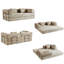 Canapé-lit convertible 77,9 po avec coussin cylindrique - 4-en-1 - Velours côtelé noir-2024686453