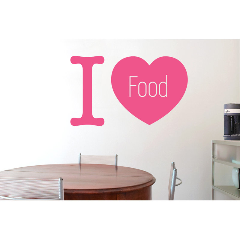 Food & Beverage Wall Decal, Pink, Medium