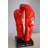 Creative Red MultiFace Statue on Base Signed by Leonardo Bruno 14" x 12" x 19"H