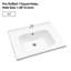 Plateau de meuble-lavabo simple en céramique blanc 24 po avec lavabo L 24 po