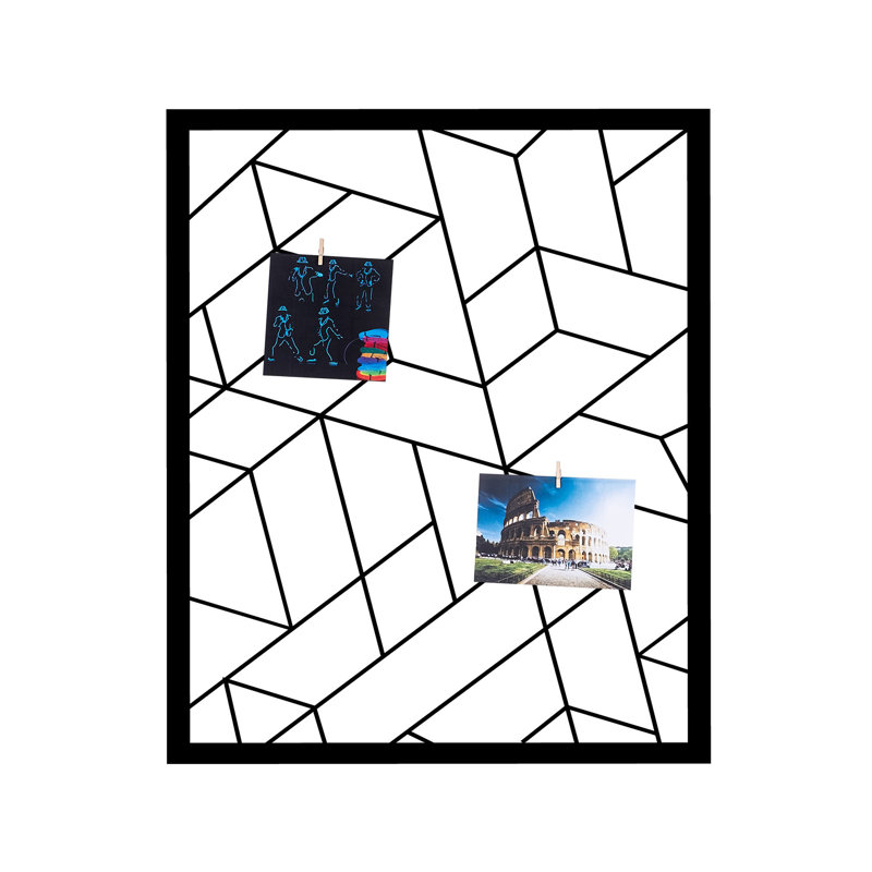 Abstract Wall Decor on Metal, Black