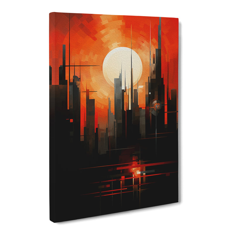 Sunset Constructivism No.2 - Wrapped Canvas, 60cm H x 40cm W x 3cm D