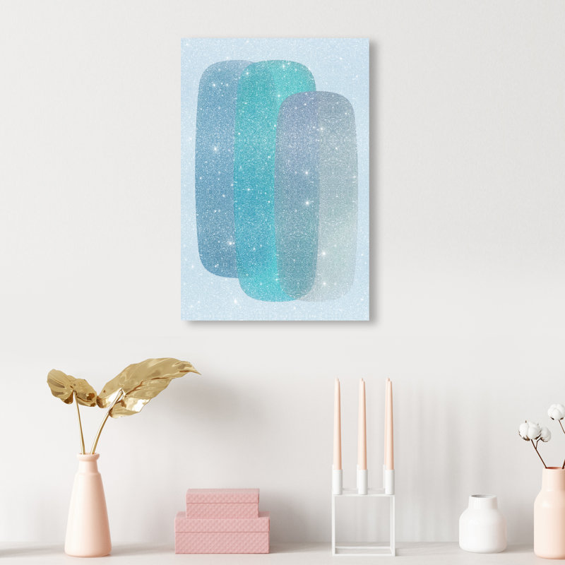 Teal Gradients Print by Oliver Gal, 15"H x 10"W, Gallery Wrapped