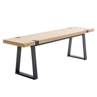 Mid Century Kitchen Bench with Metal Legs