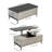 5 Pieces Lift Top Coffee Table Set With Storage Convertible Dining Table With Ottomans