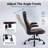 Ergonomic Computer Desk Chair With Adjustable Flip-up Arms, Lumbar Support Swivel Task Chair With Rocking Function-1137496206